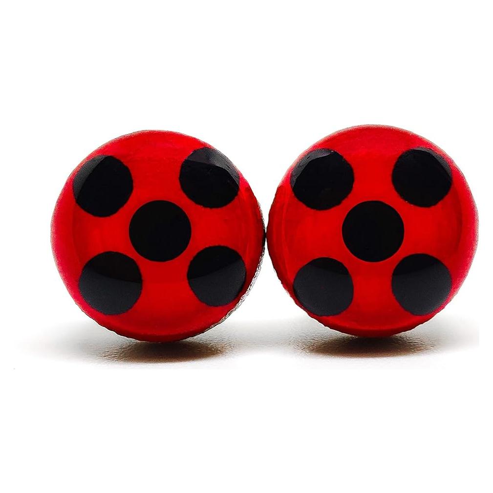 Pendientes de Stud Hechos a Mano Candi Cove 10 mm Mariquita