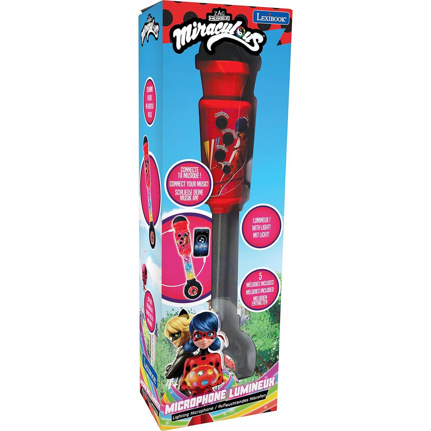 Micrófono Iluminado Lexibook MIC90MI para Niños, Rojo