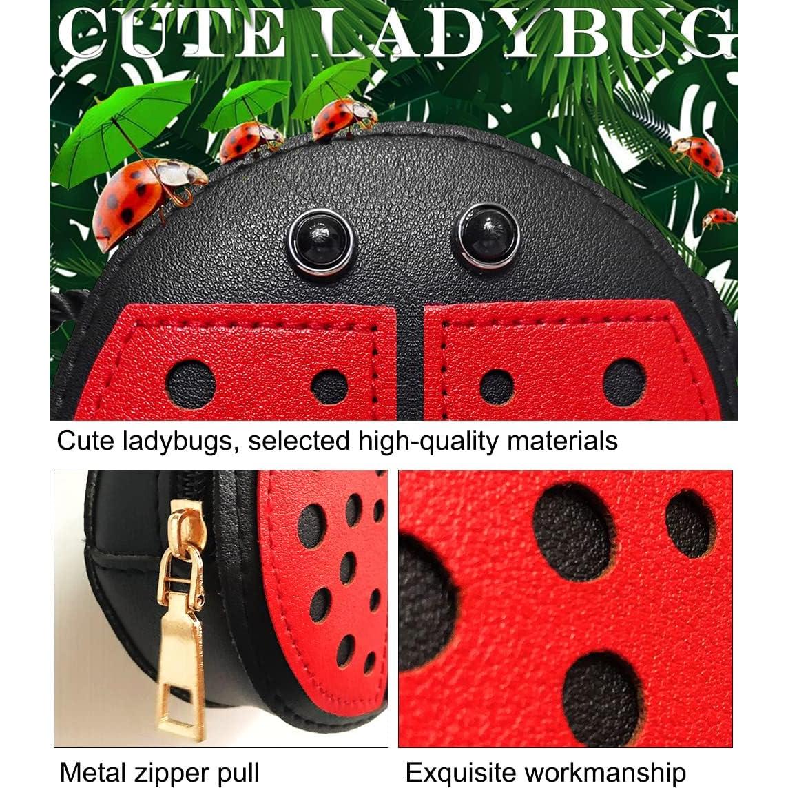 Bolso Bandolera Niñas JienClound Mariquita Rojo/Negro