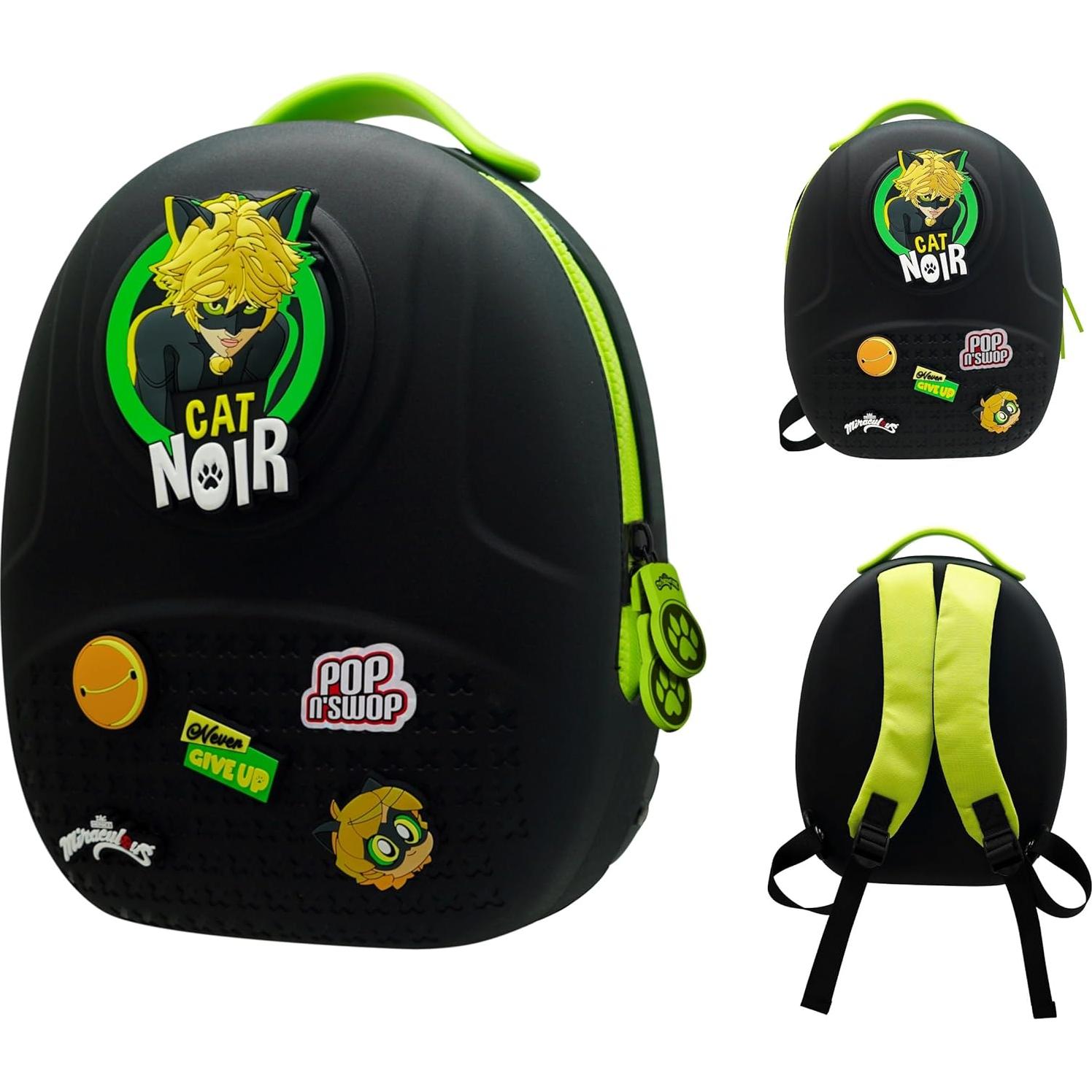 Mochila Cat Noir Pop n' Swop Miraculous 10L Impermeable