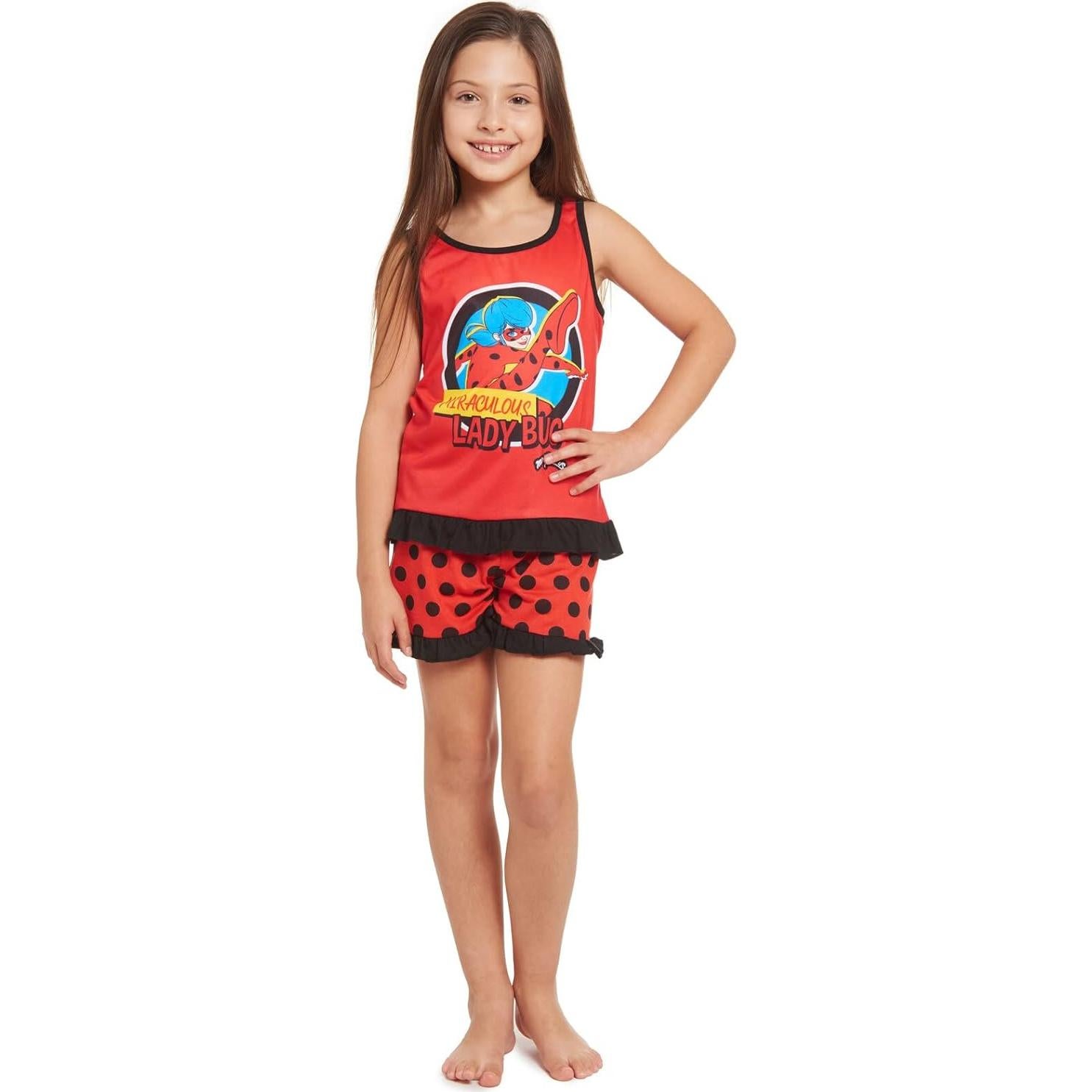 Camiseta y Pantalones Cortos de Pijama Miraculous Rena Rouge 14-16