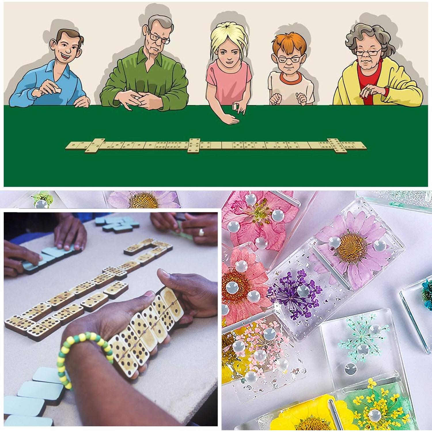 Domino Molds for Epoxy Resin Box, Domino Resin Mold Set for Casting, Storage Box Mould for DIY Epoxy Crafts Making Tool