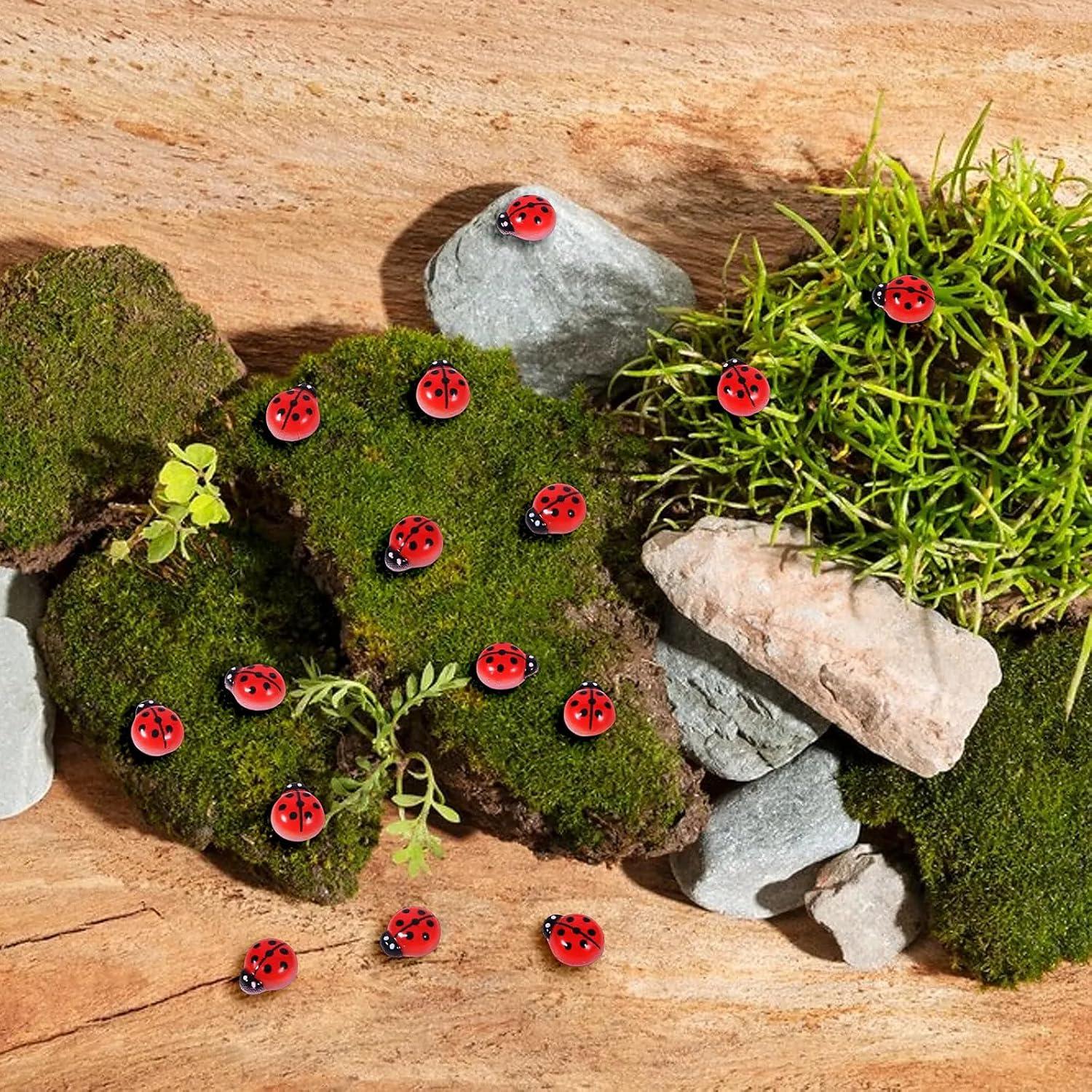 100 Mini Mariquitas de Resina Yylaiire para Manualidades 0.86 cm