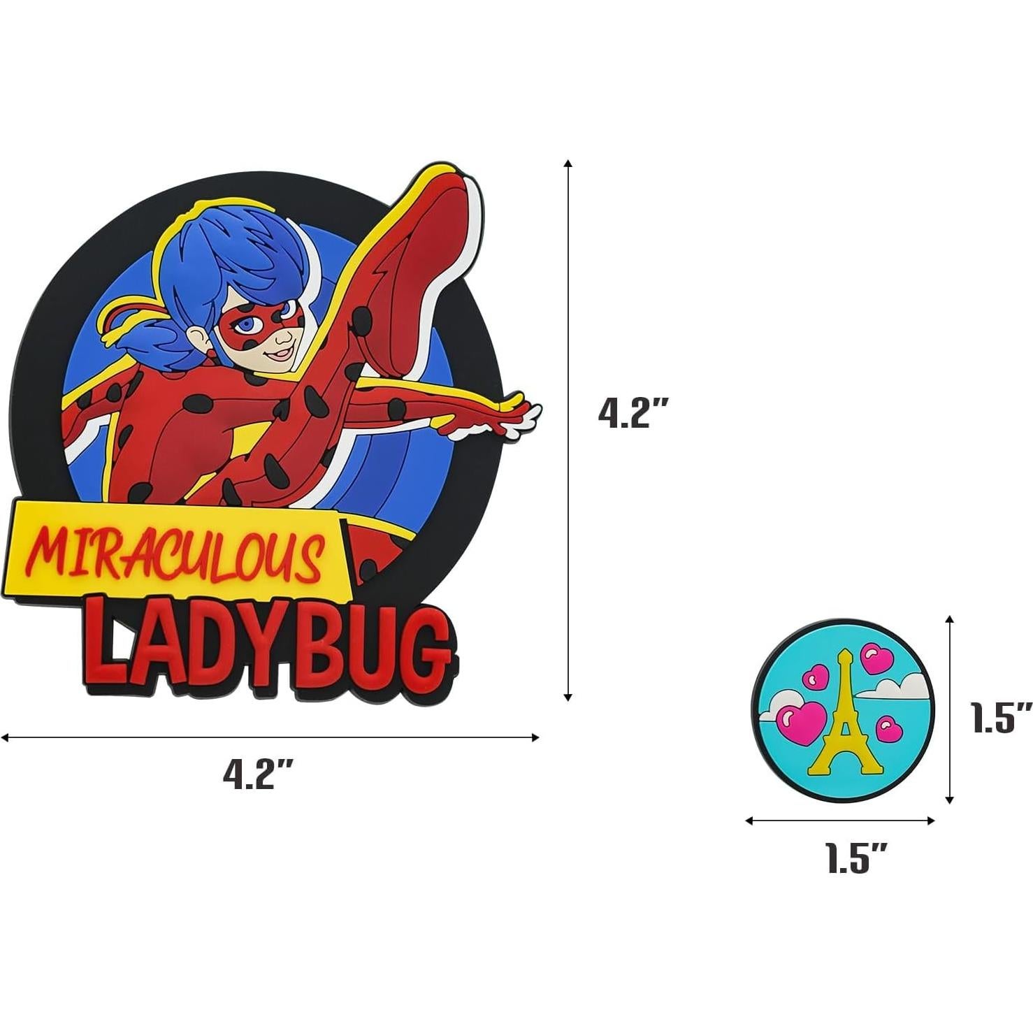 Insignias Clip-on Pop n' Swop Wyncor - 12 Variadas Ladybug