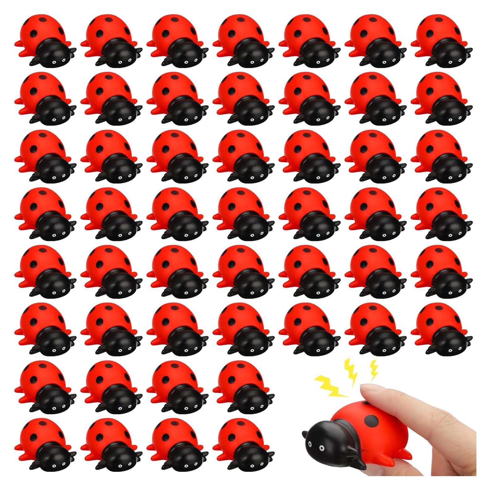 50 Juguetes de Baño de Mariquita de Goma Syhood - Flotantes