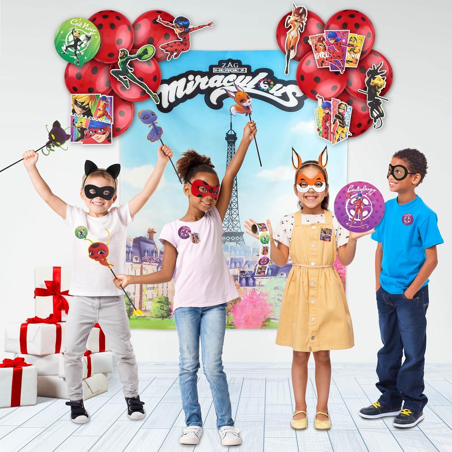 Kit de Fiesta Temática Miraculous 50 Piezas - Decoraciones Cumpleaños