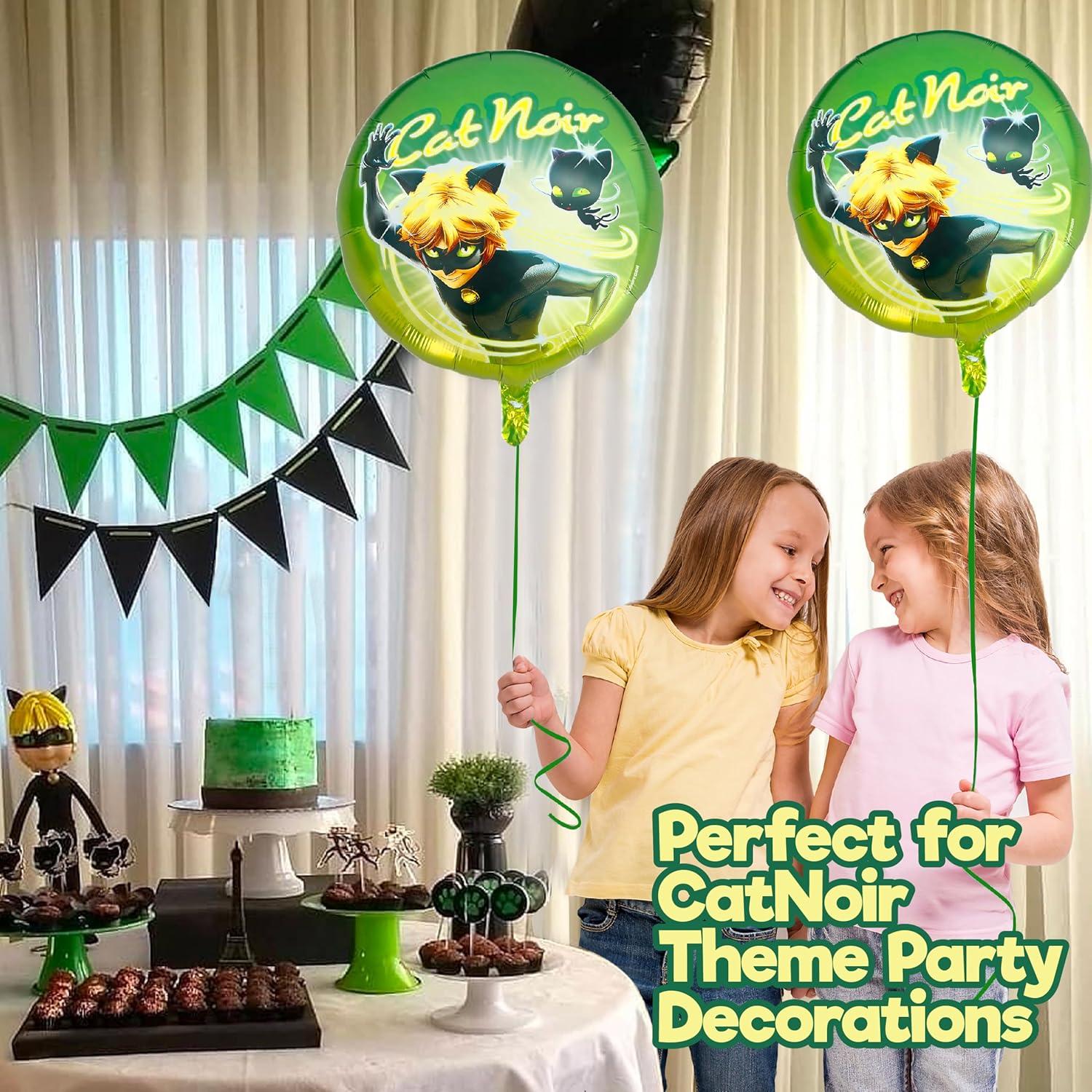 Globos de Helio Miraculous Ladybug Cat Noir 20" - 2 Piezas