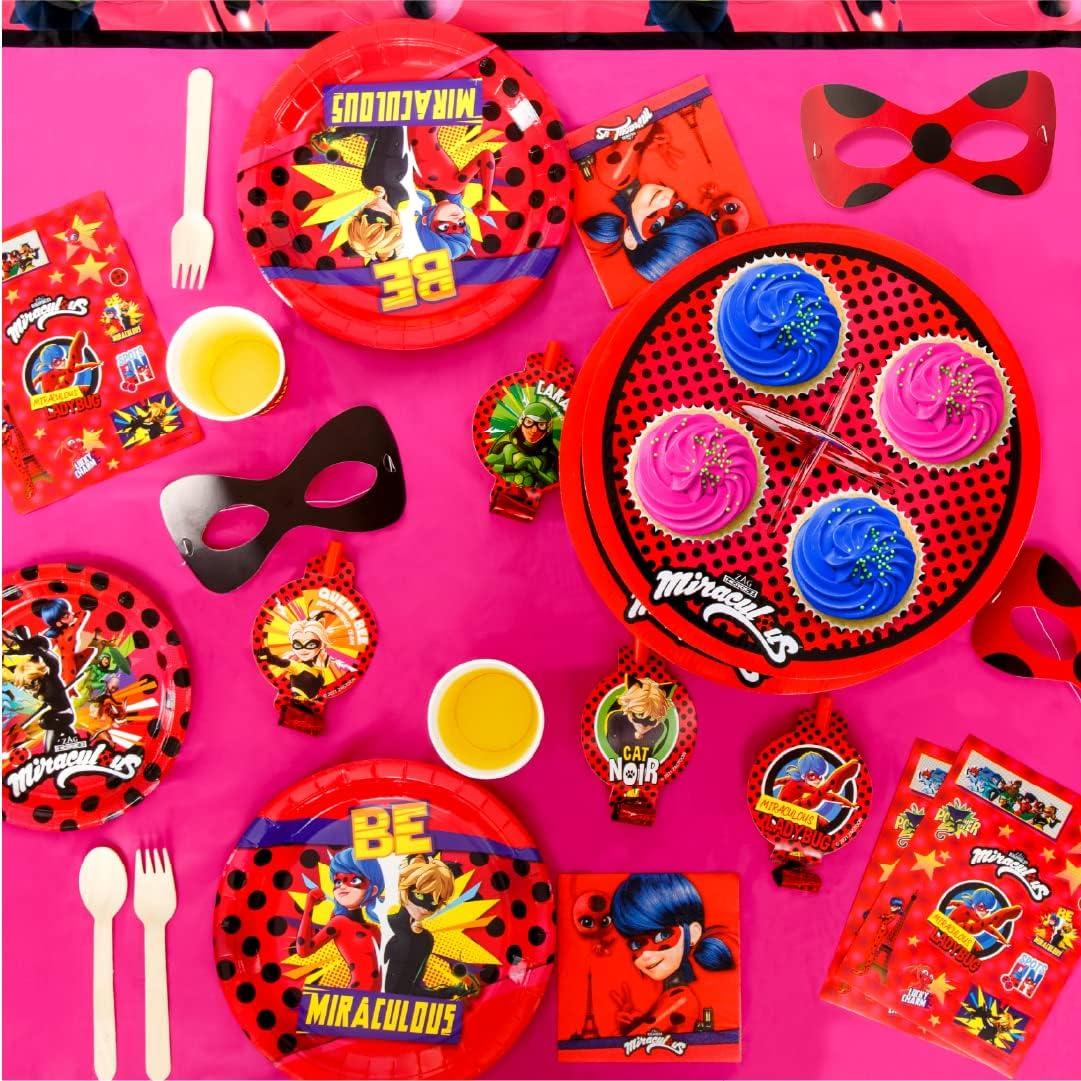 Juego de Platos de Papel Miraculous Ladybug - 20 Platos - Fiesta Cumpleaños