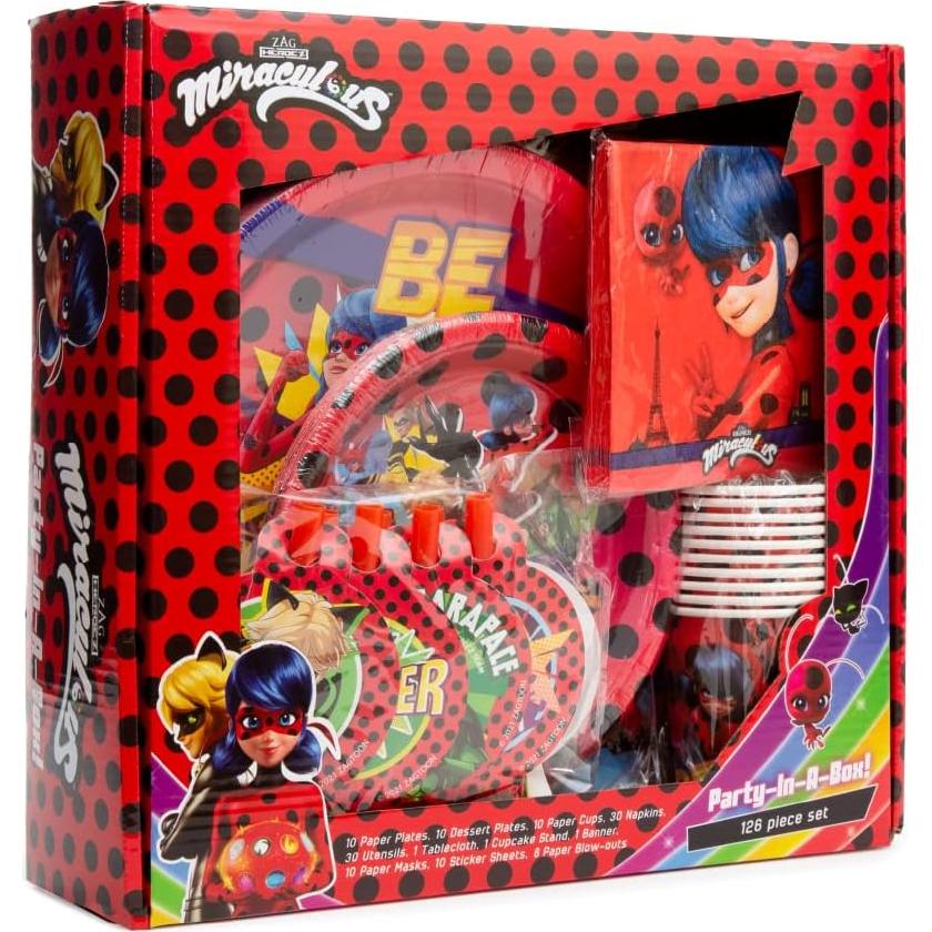 Juego de Platos de Papel Miraculous Ladybug - 20 Platos - Fiesta Cumpleaños