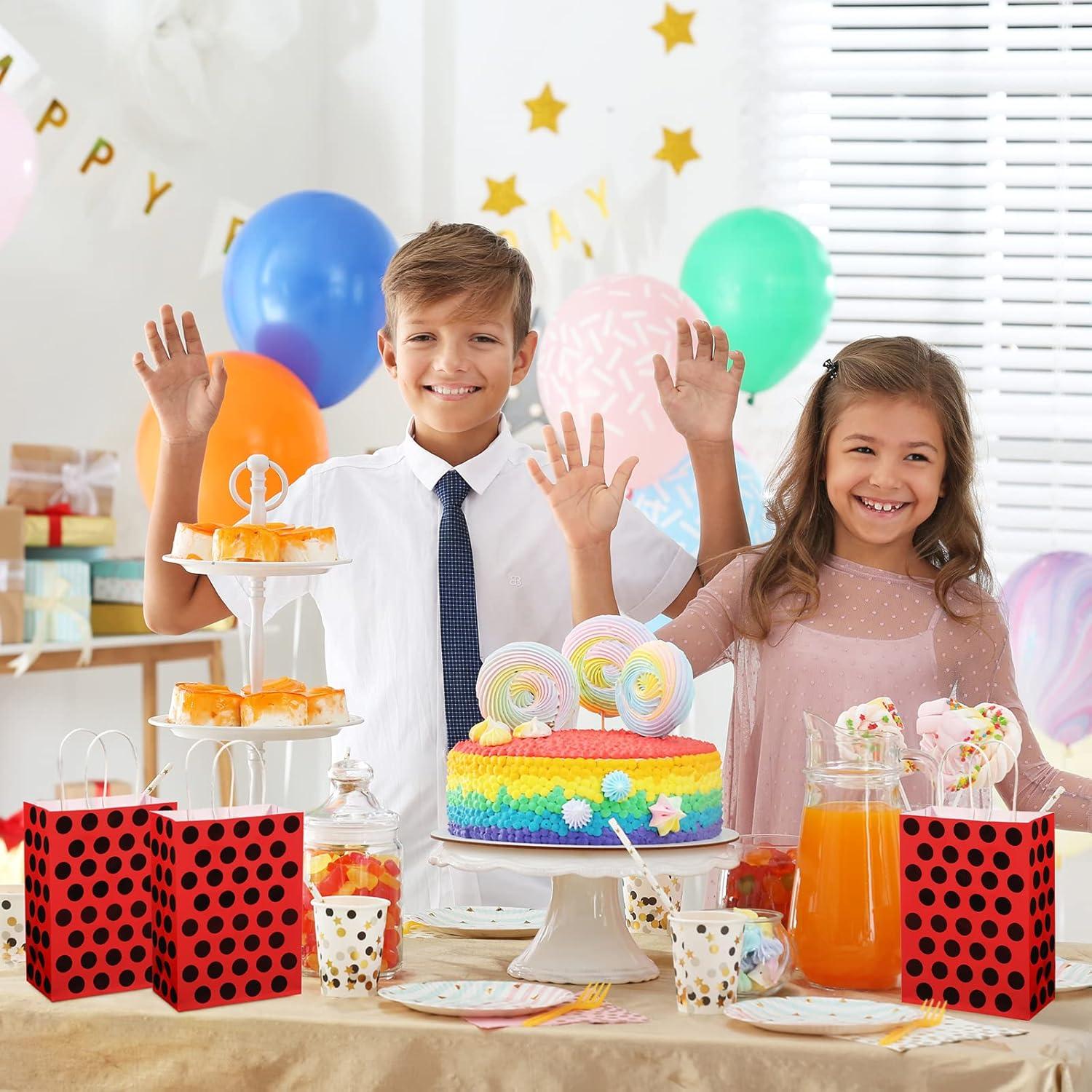 16 Bolsas de Regalo de Fiesta Mariquita Gersoniel 22x16 cm