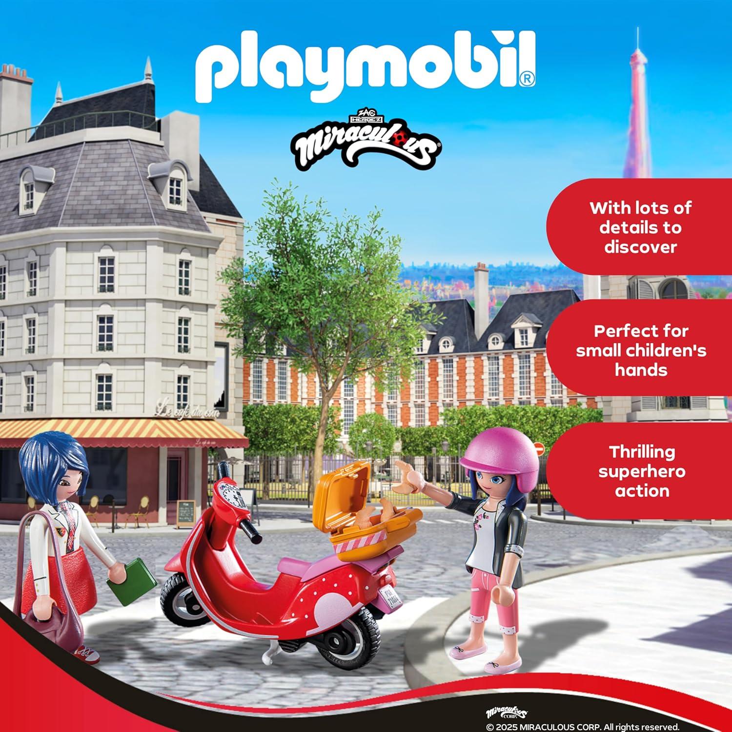 Set de Juego Playmobil Miraculous Scooter París 71864