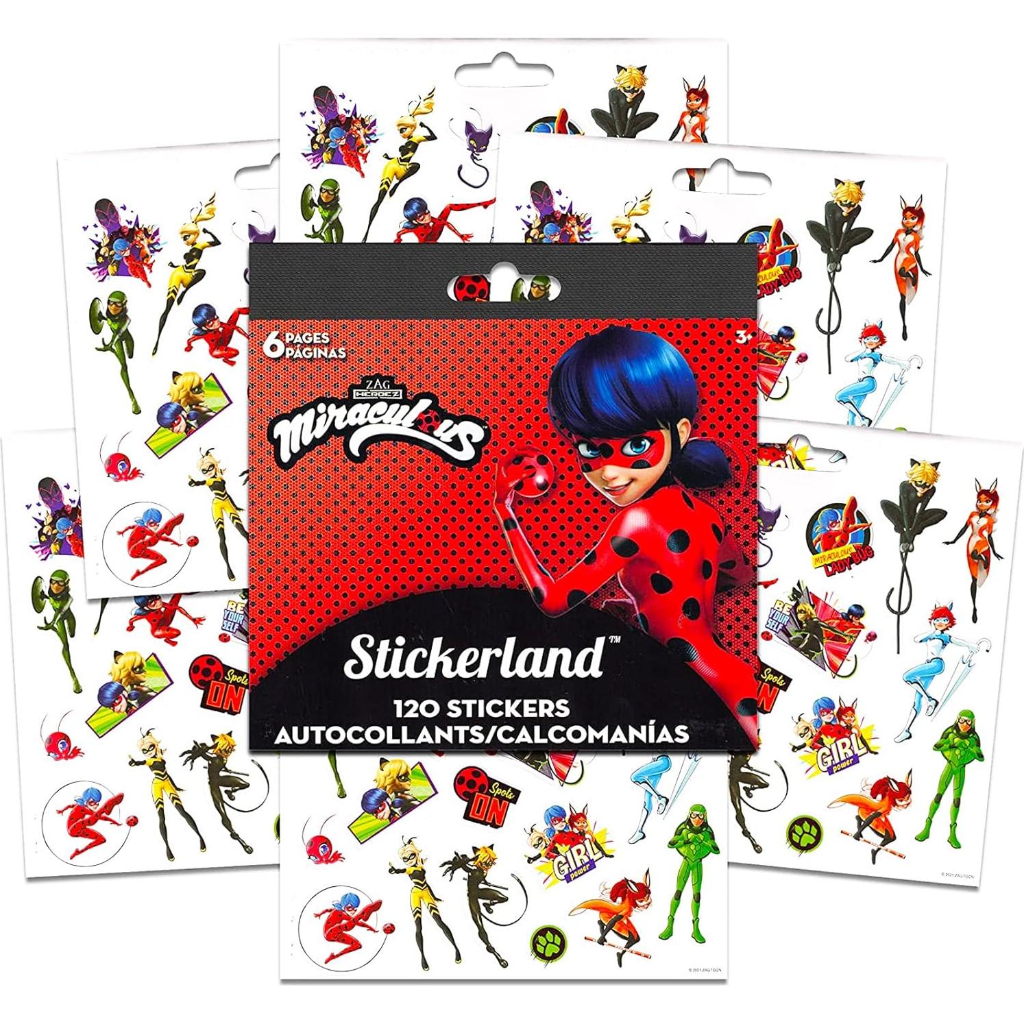 Juego de Stickers Miraculous Ladybug 240 Piezas + Colgador