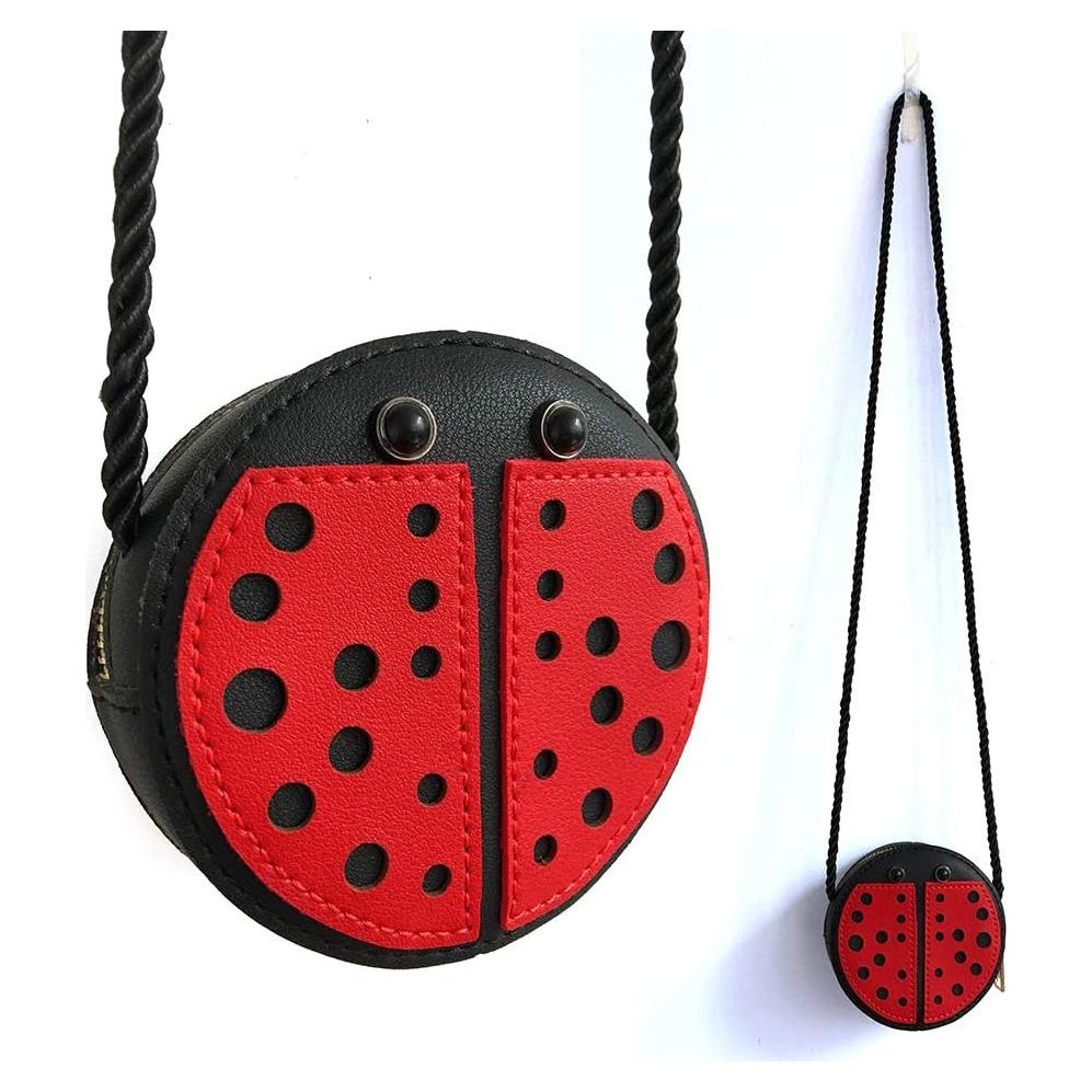 Bolso de Niña JienClound Mariquita Rojo y Negro 12x4 cm