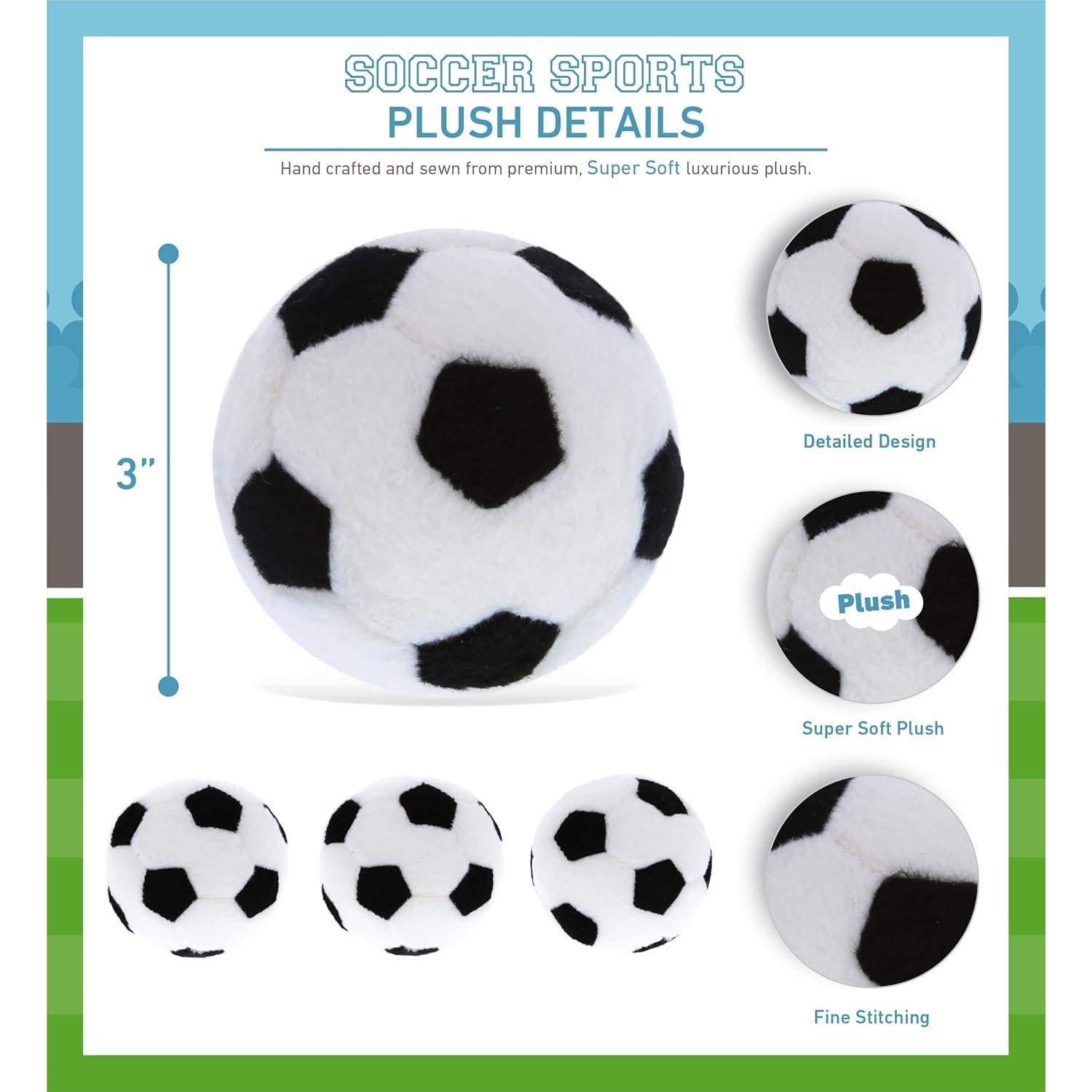 Pelota de Peluche DolliBu Fútbol 7,62 cm Suave para Niños