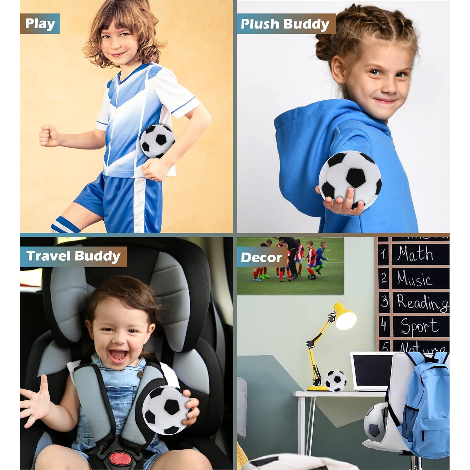 Pelota de Peluche DolliBu Fútbol 7,62 cm Suave para Niños