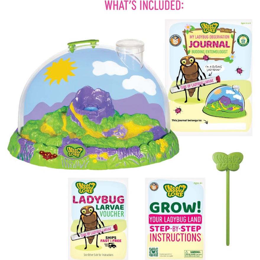 Kit de Crecimiento de Mariquitas Insect Lore - Habitat Educativo STEM