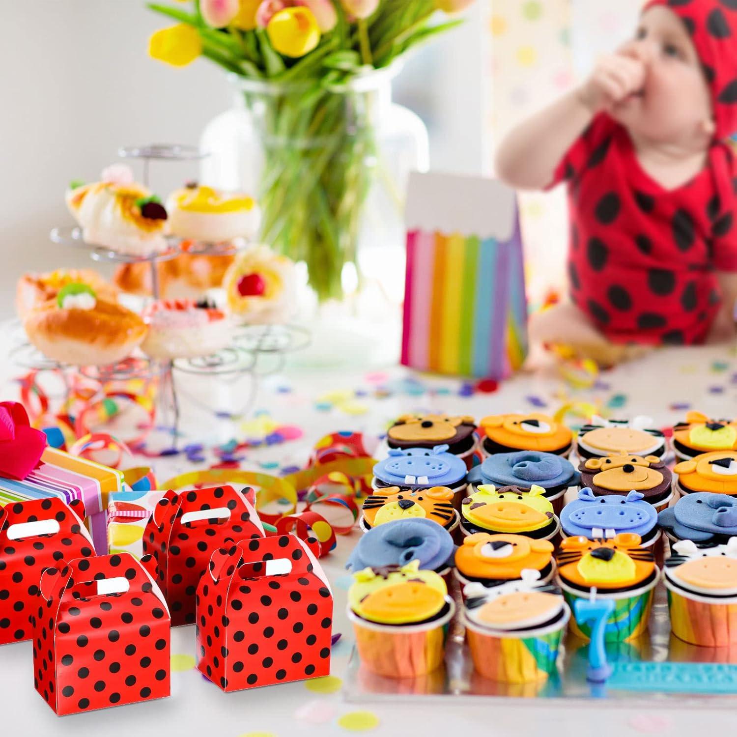 Cajas de Favor de Fiesta Mariquita Outus - 30 Piezas 10.2x6.4x12.2cm