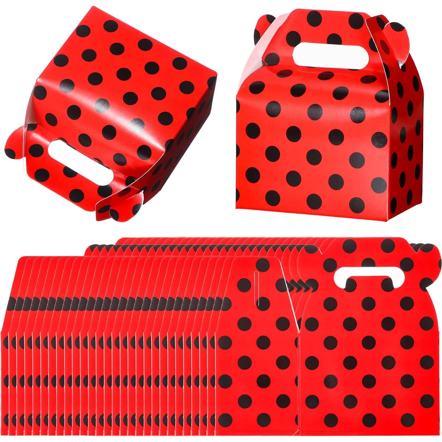 Cajas de Favor de Fiesta Mariquita Outus - 30 Piezas 10.2x6.4x12.2cm