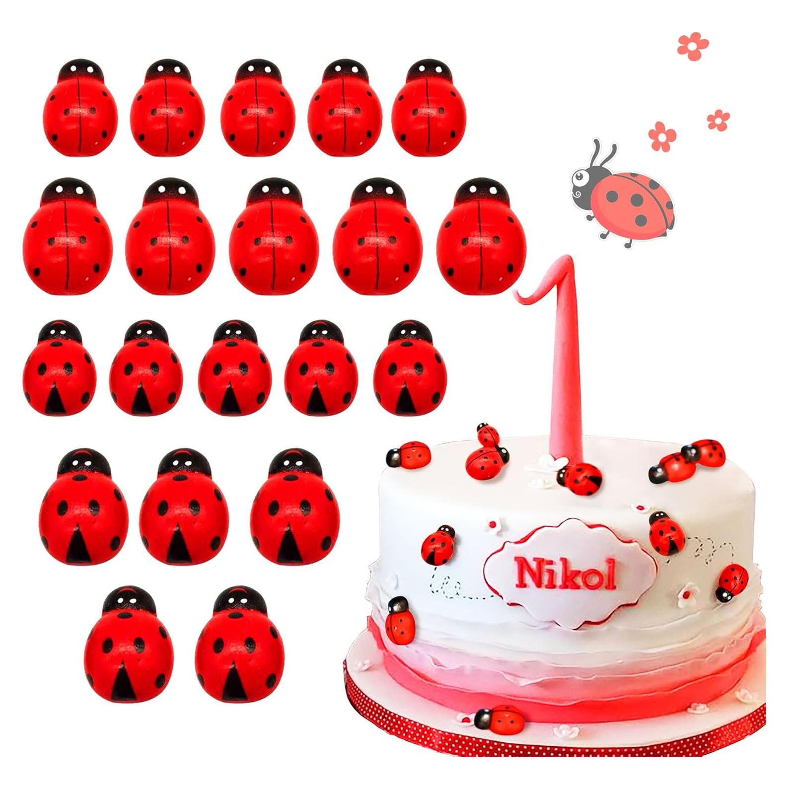 Decoración de pastel y cupcake de mariquita Roaring Good Time