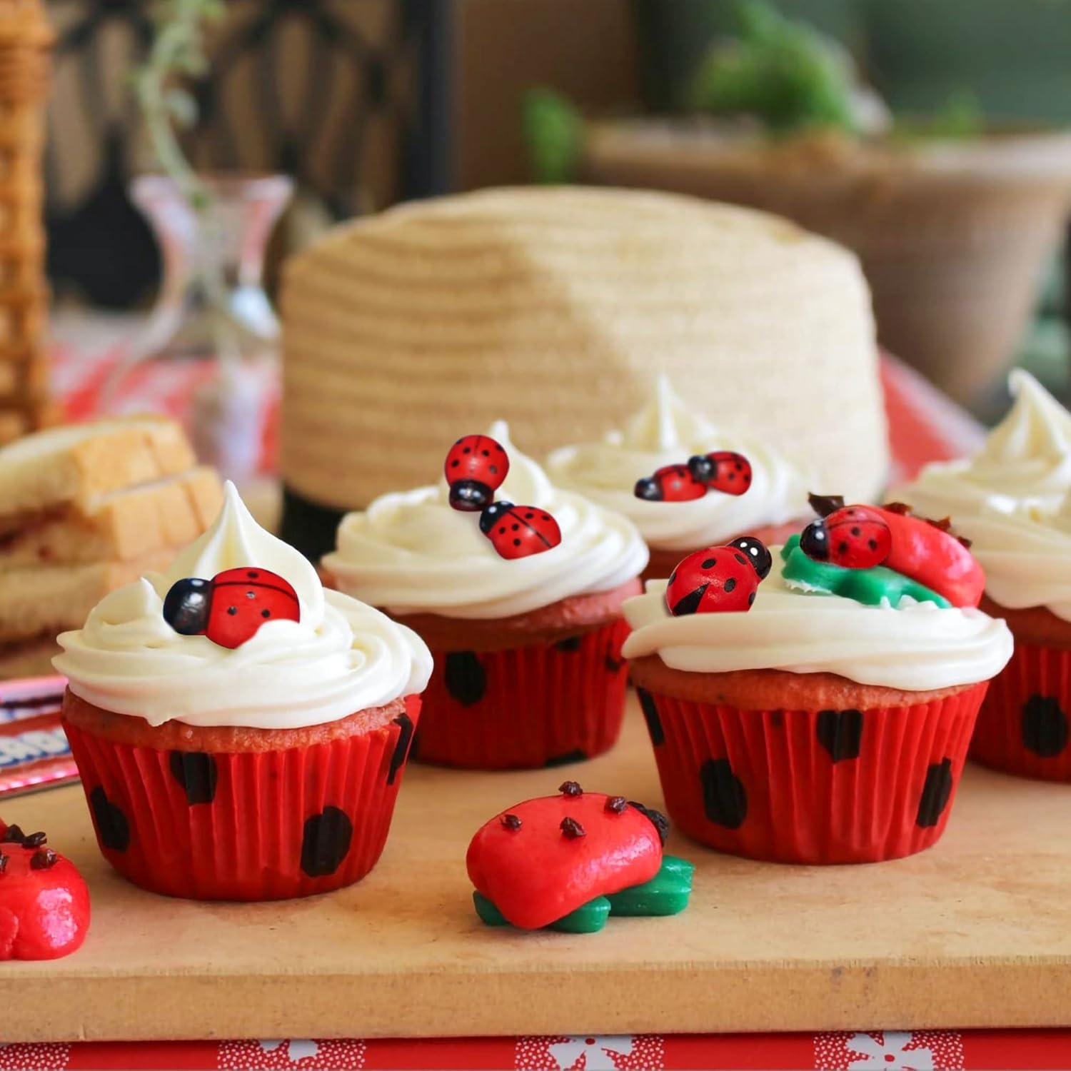 Decoración de pastel y cupcake de mariquita Roaring Good Time