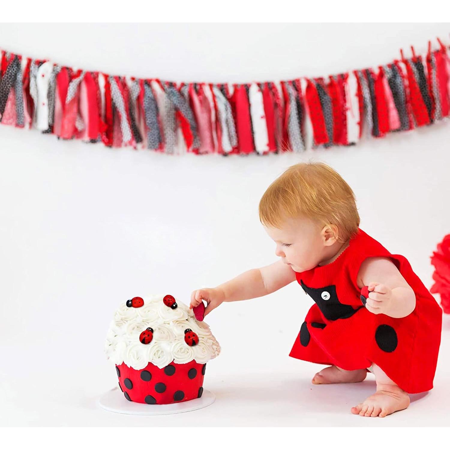 Decoración de pastel y cupcake de mariquita Roaring Good Time