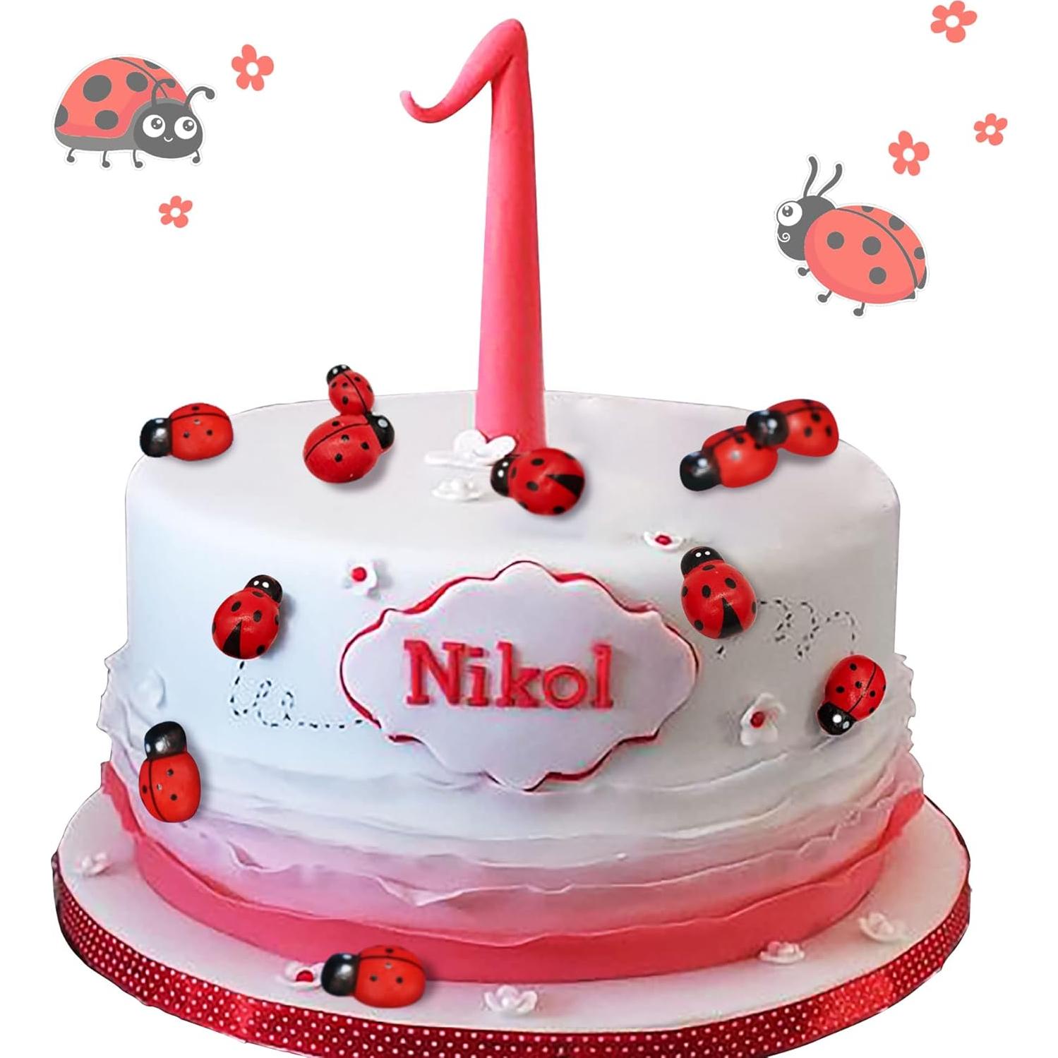 Decoración de pastel y cupcake de mariquita Roaring Good Time