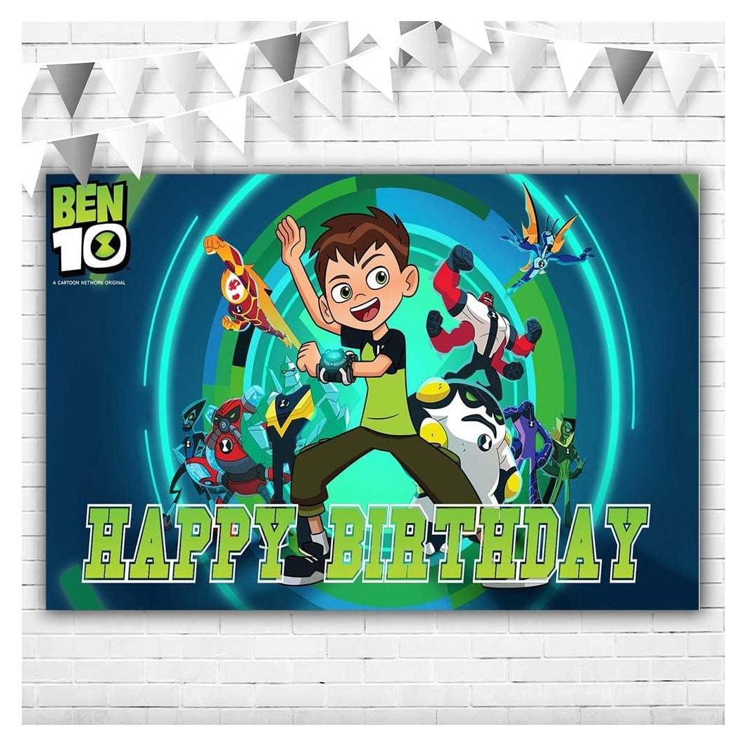 Fondo de Cumpleaños Ben 10 150x90 cm Vinilo Decorativo