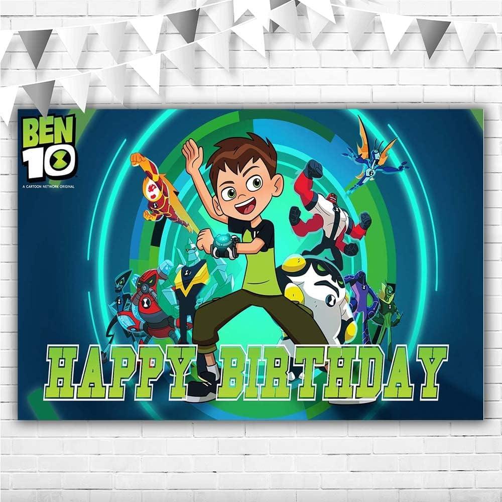 Fondo de Cumpleaños Ben 10 150x90 cm Vinilo Decorativo