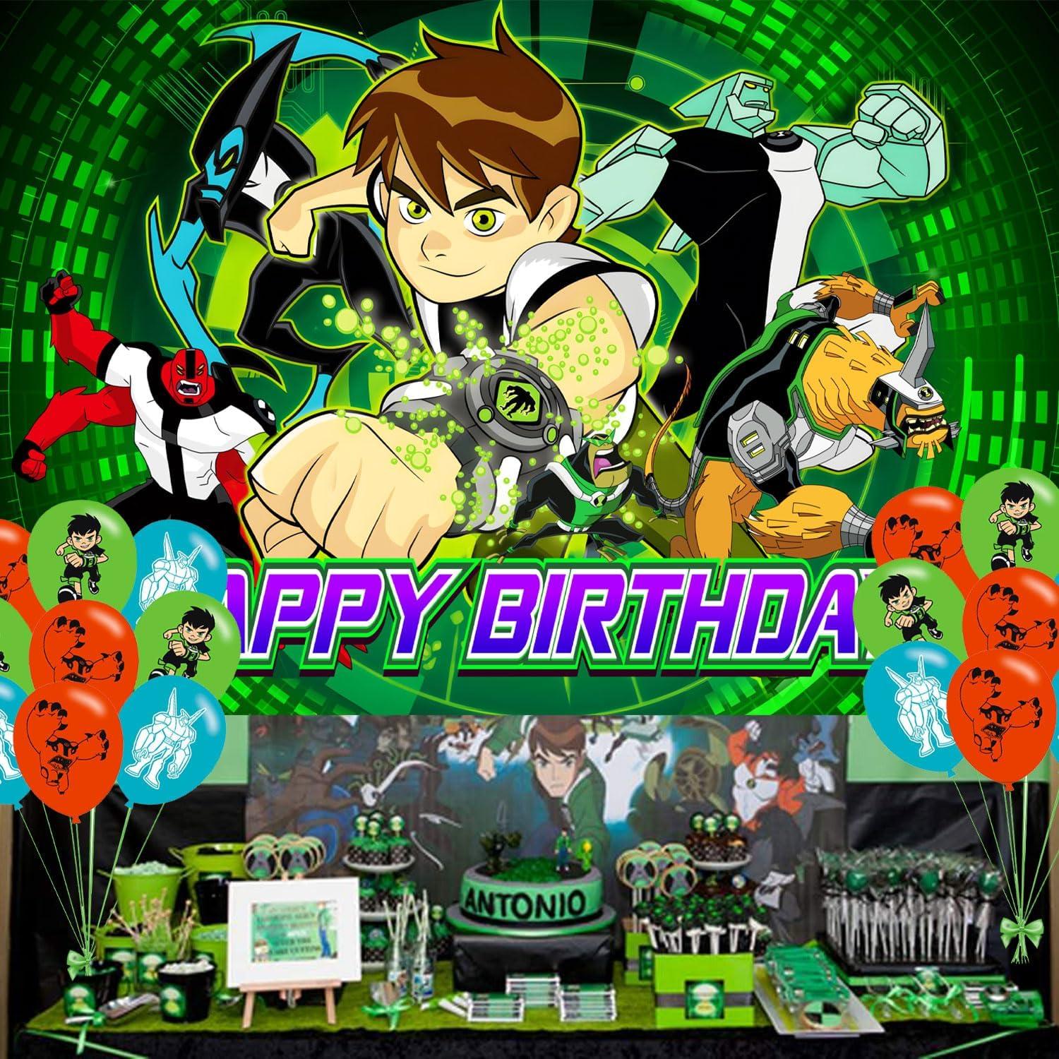 Decoración de Fiesta de Cumpleaños Ben ELZEM 150x100 cm + 18 Globos