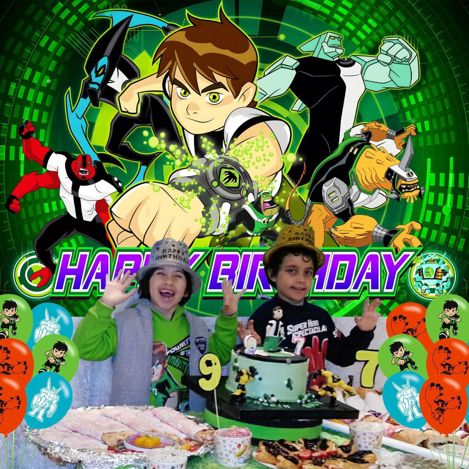 Decoración de Fiesta de Cumpleaños Ben ELZEM 150x100 cm + 18 Globos