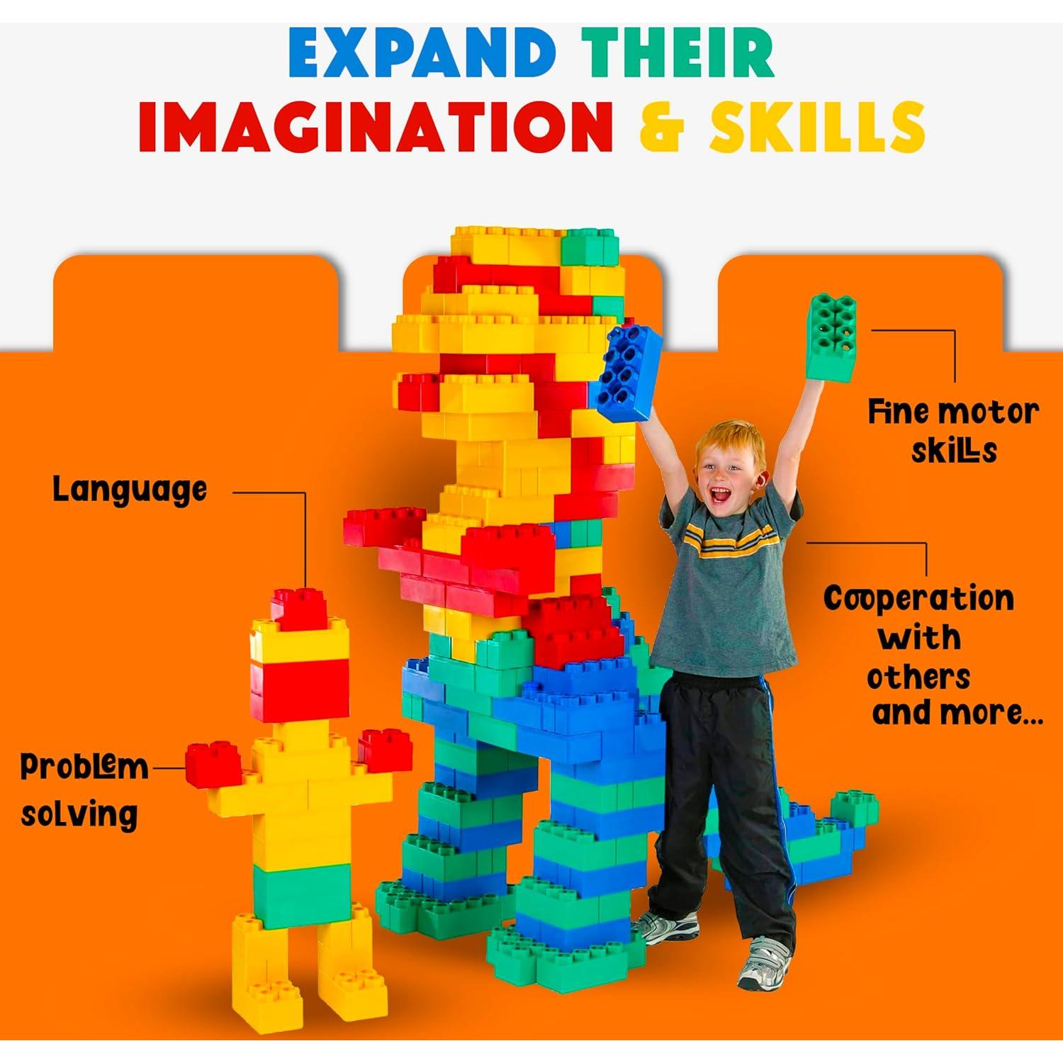 Bloques Gigantes BiggoBlocks 96 Piezas para Niños 4-8 Años