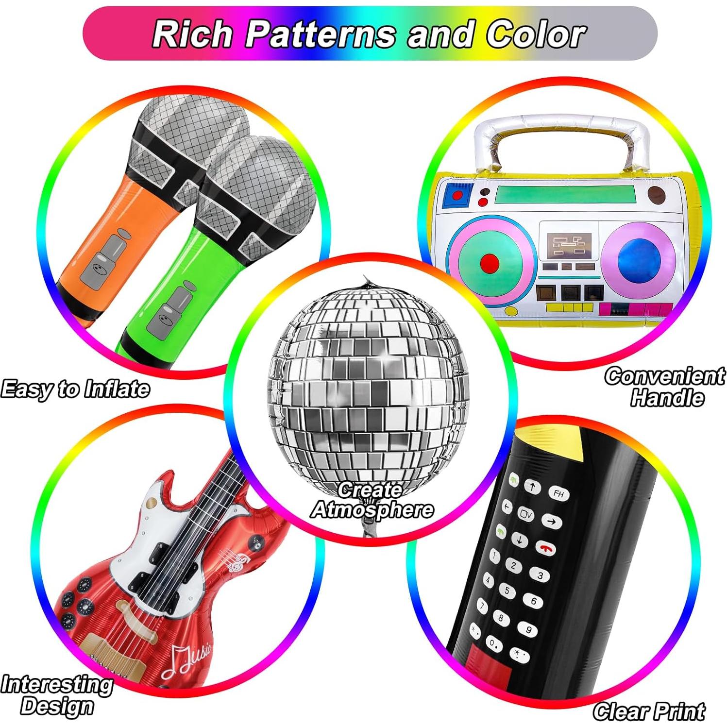 Kit de Decoración Fiesta Retro 80s y 90s Amandir - 90 Piezas