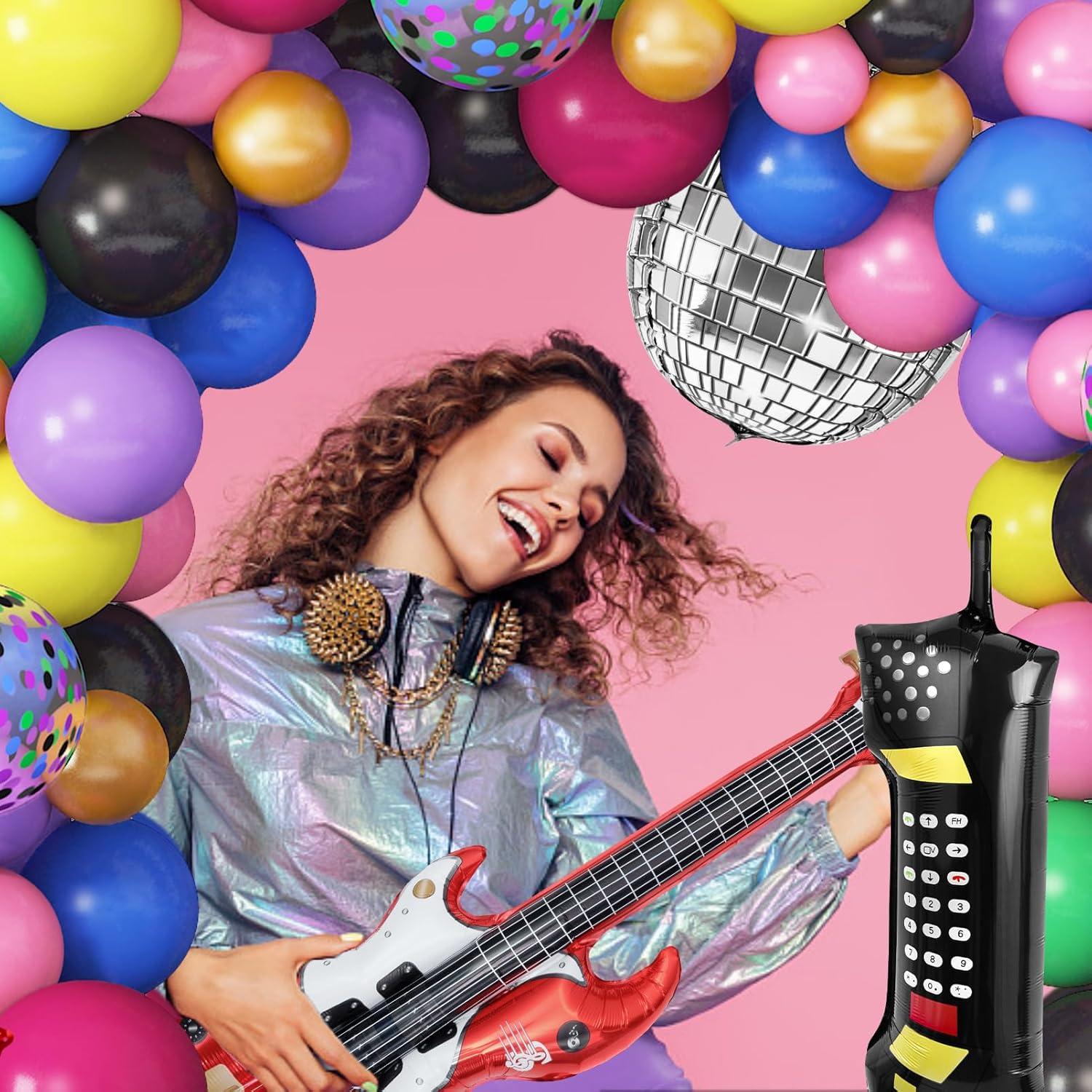 Kit de Decoración Fiesta Retro 80s y 90s Amandir - 90 Piezas