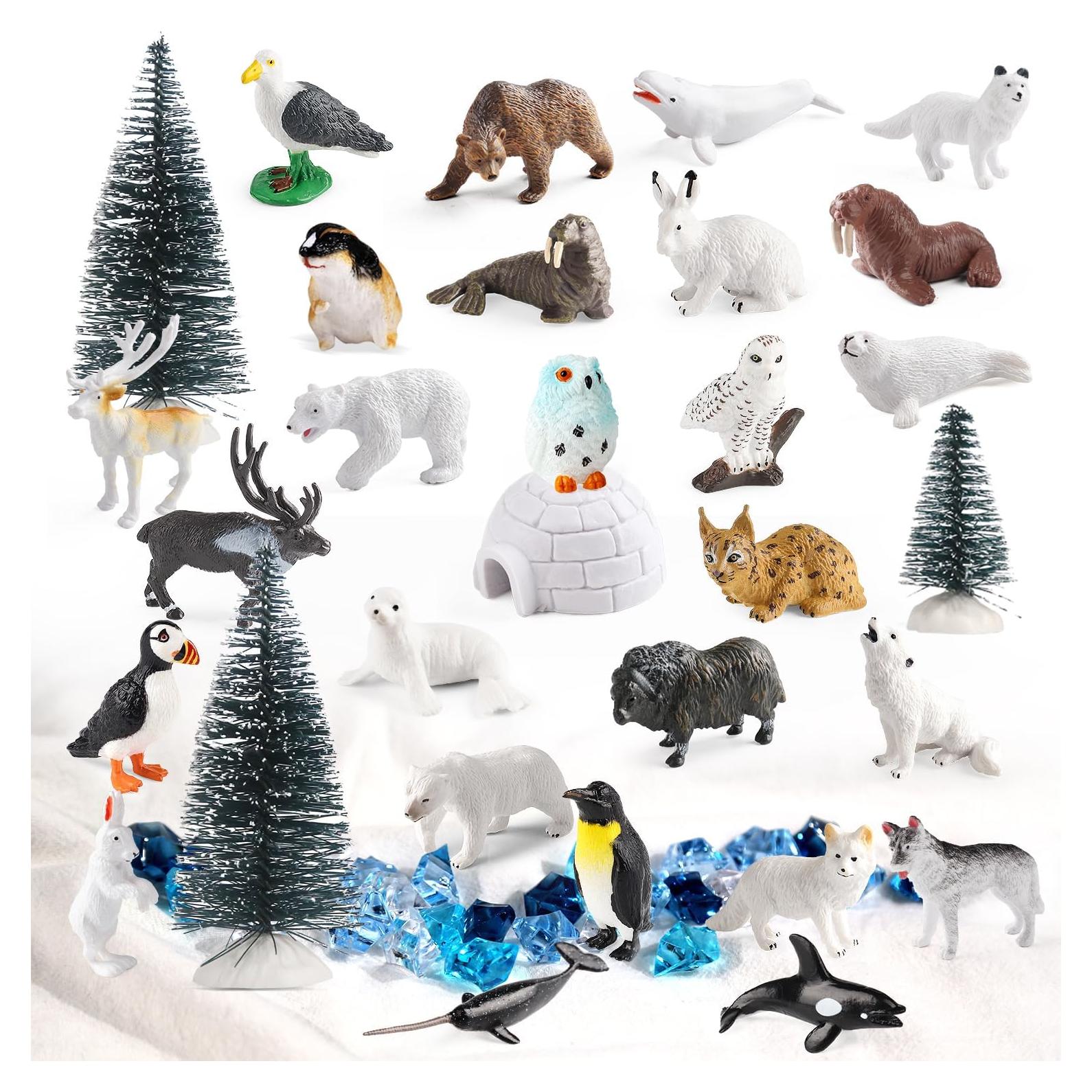 Set de Juguetes de Animales Árticos SIENON 60 Piezas