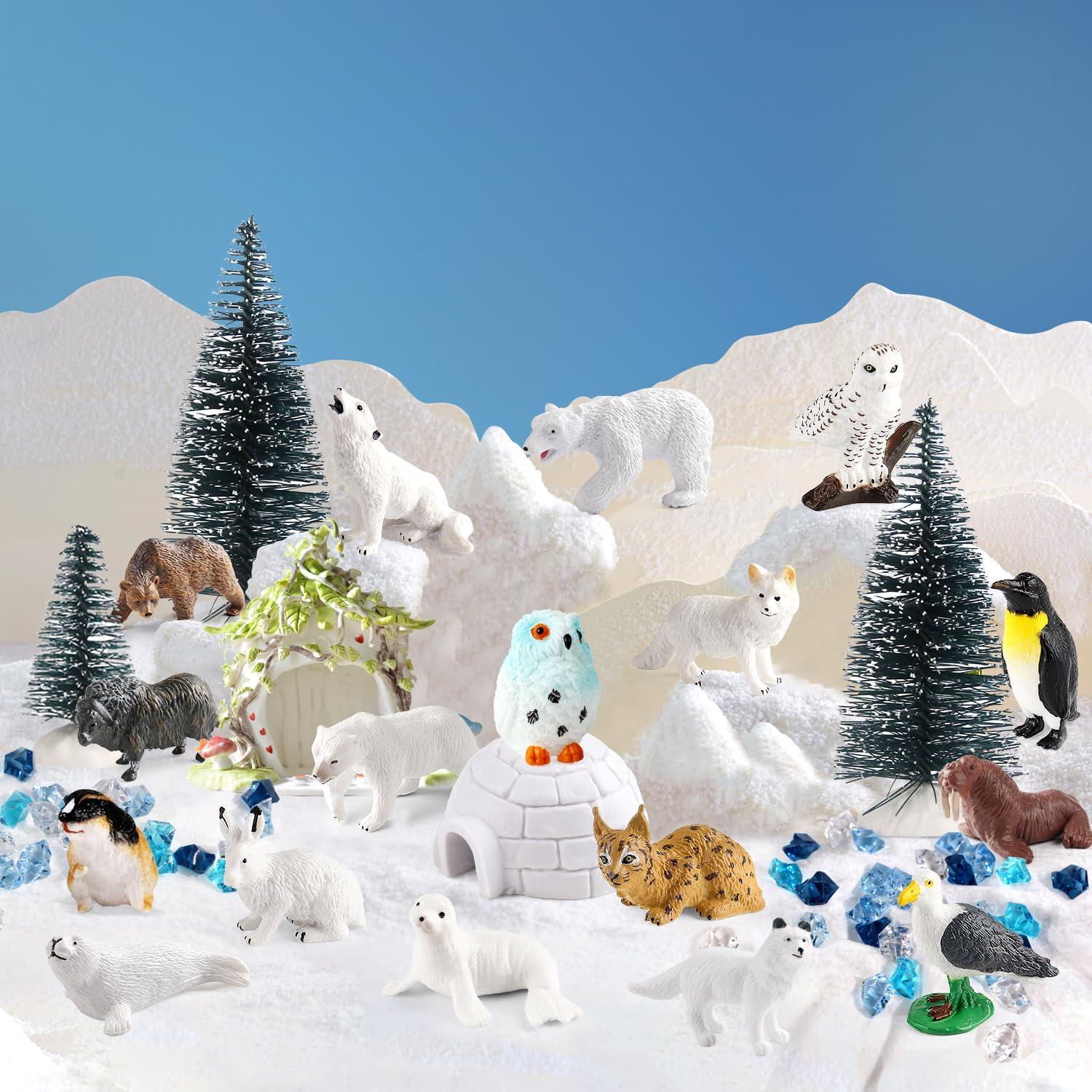 Set de Juguetes de Animales Árticos SIENON 60 Piezas