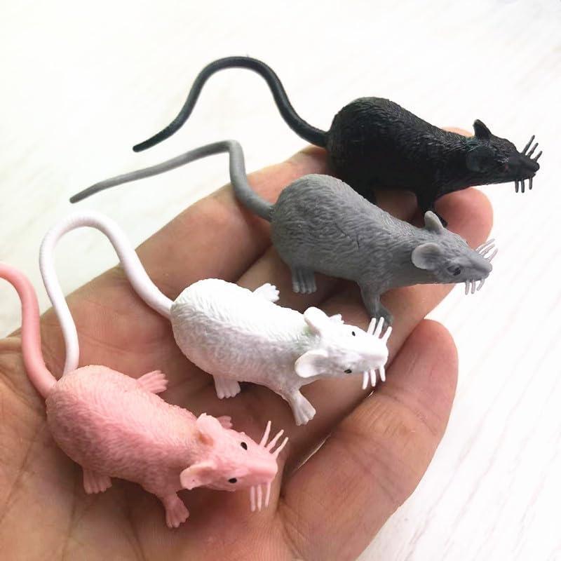 80 Mini Ratones Falsos de Plástico para Halloween - Titihuirie