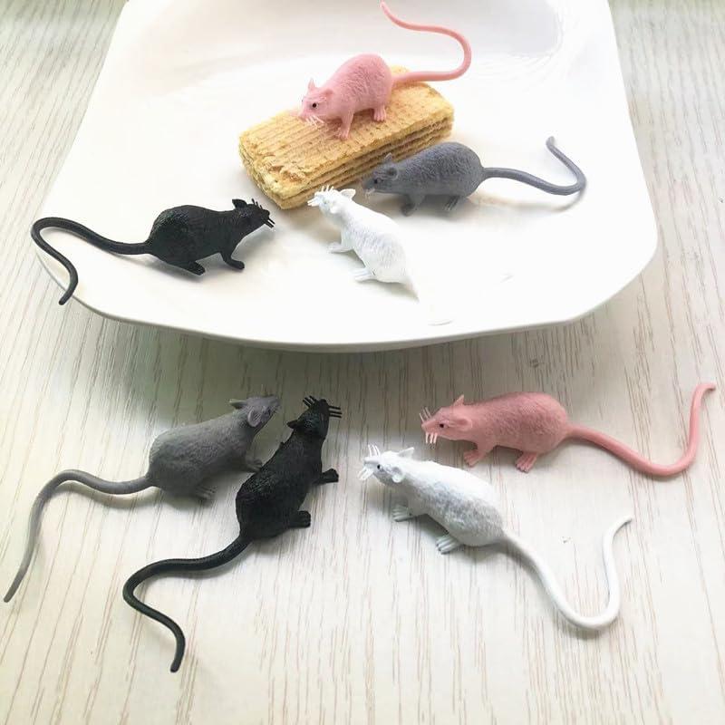 80 Mini Ratones Falsos de Plástico para Halloween - Titihuirie