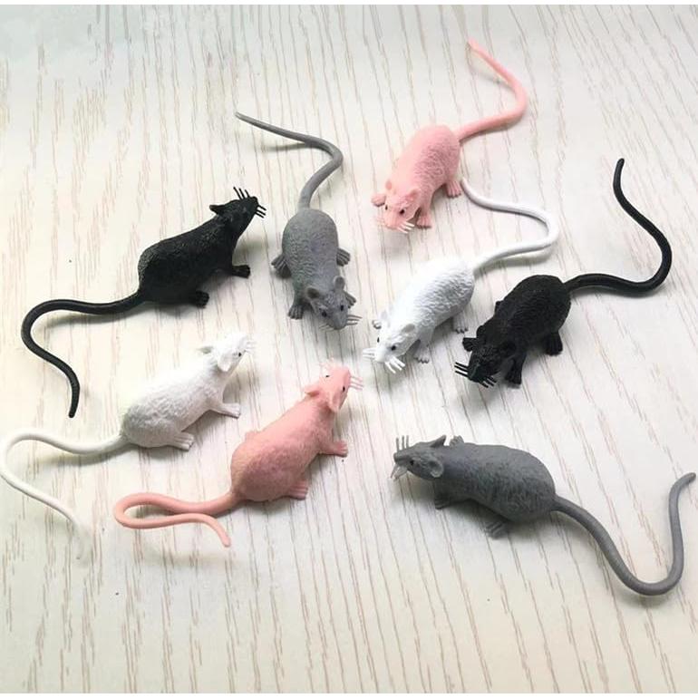 80 Mini Ratones Falsos de Plástico para Halloween - Titihuirie