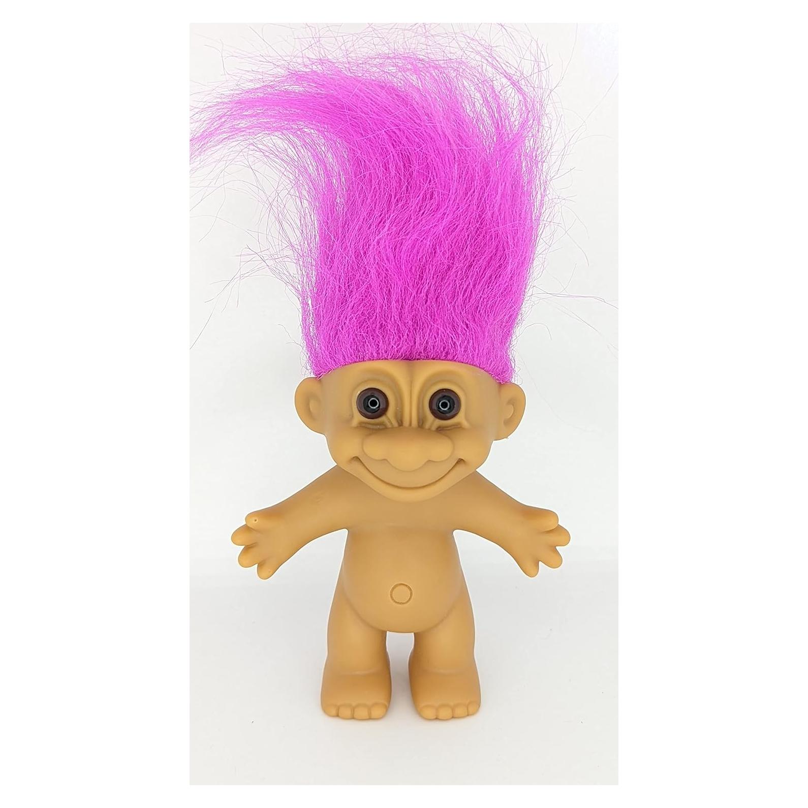 Muñeca Troll Vintage Rosa y Púrpura 12.7 cm Russ Berries