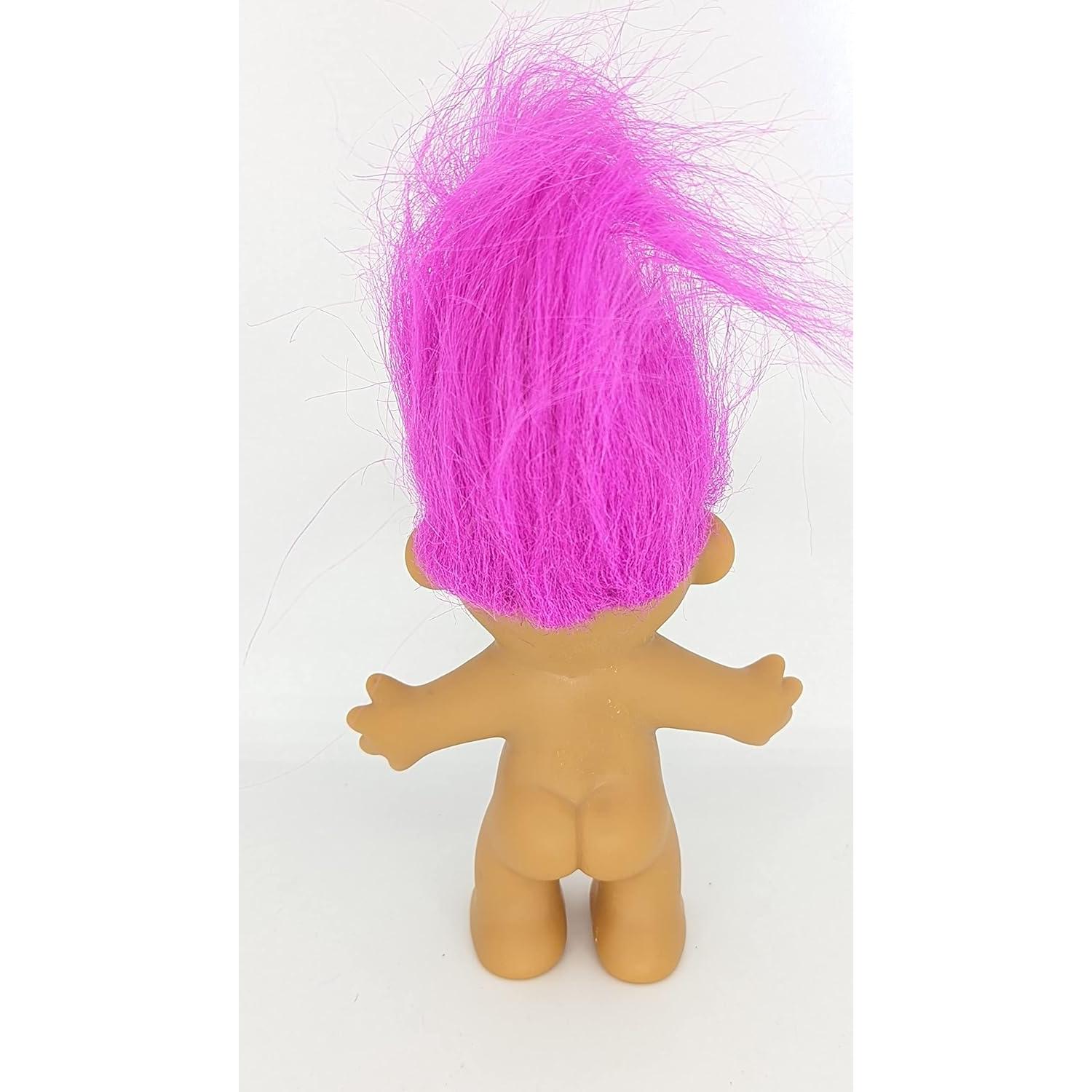 Muñeca Troll Vintage Rosa y Púrpura 12.7 cm Russ Berries