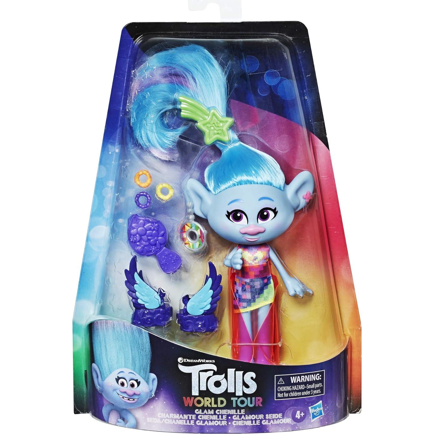 Muñeca Glam Chenille DreamWorks Trolls 30 cm con accesorios