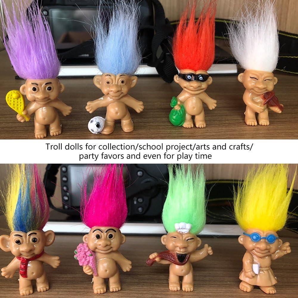 Conjunto de 18 Muñecas Troll Vintage PVC para Colección