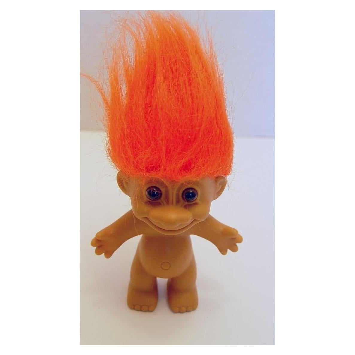 Muñeca Troll Vintage Russ Berrie 11.43 cm Cabello Naranja