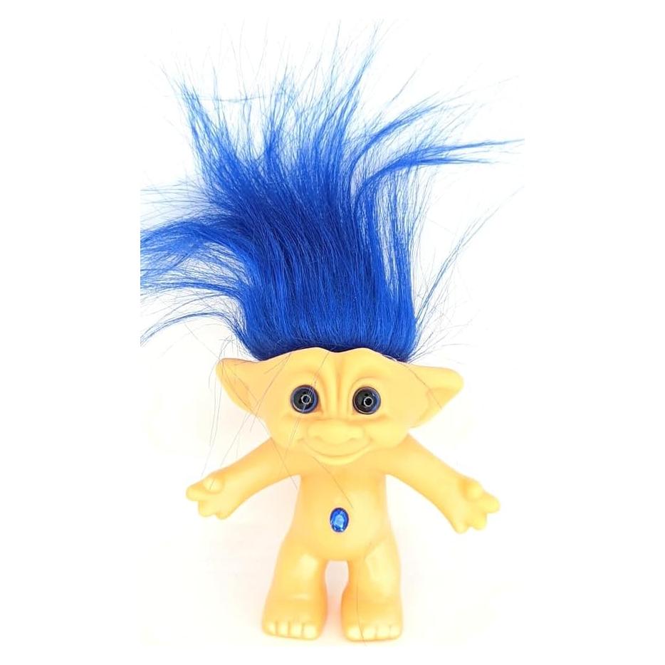 Muñeca Troll Cabello Azul Retro 12.7 cm Russ Berries