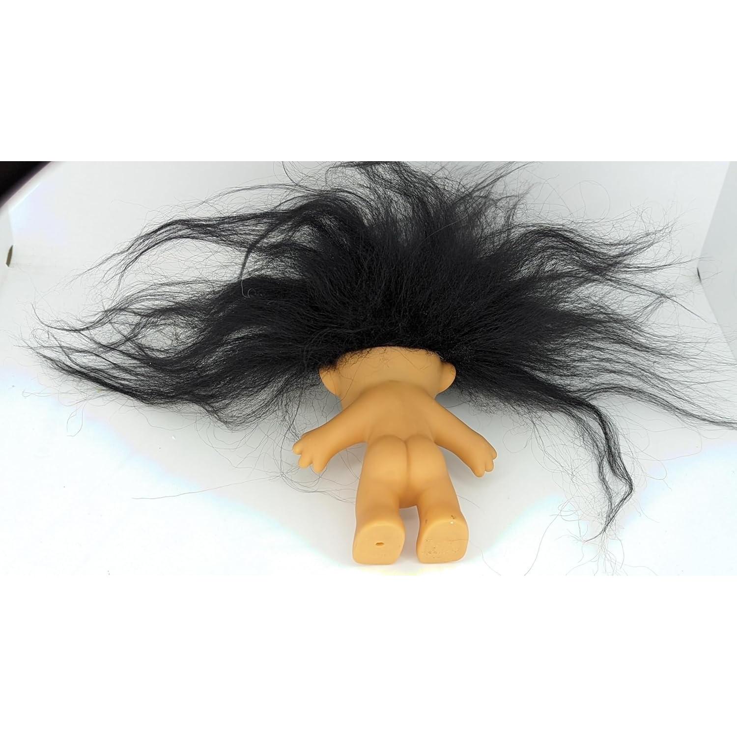 Muñeca Troll Vintage Russ Berries 12.7 cm Cabello Negro