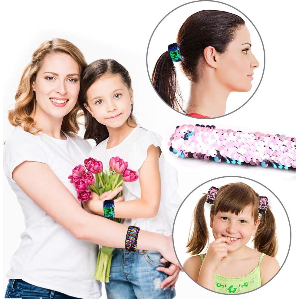 Pulseras Slap Brillantes VGoodall 12 PCS para Niños