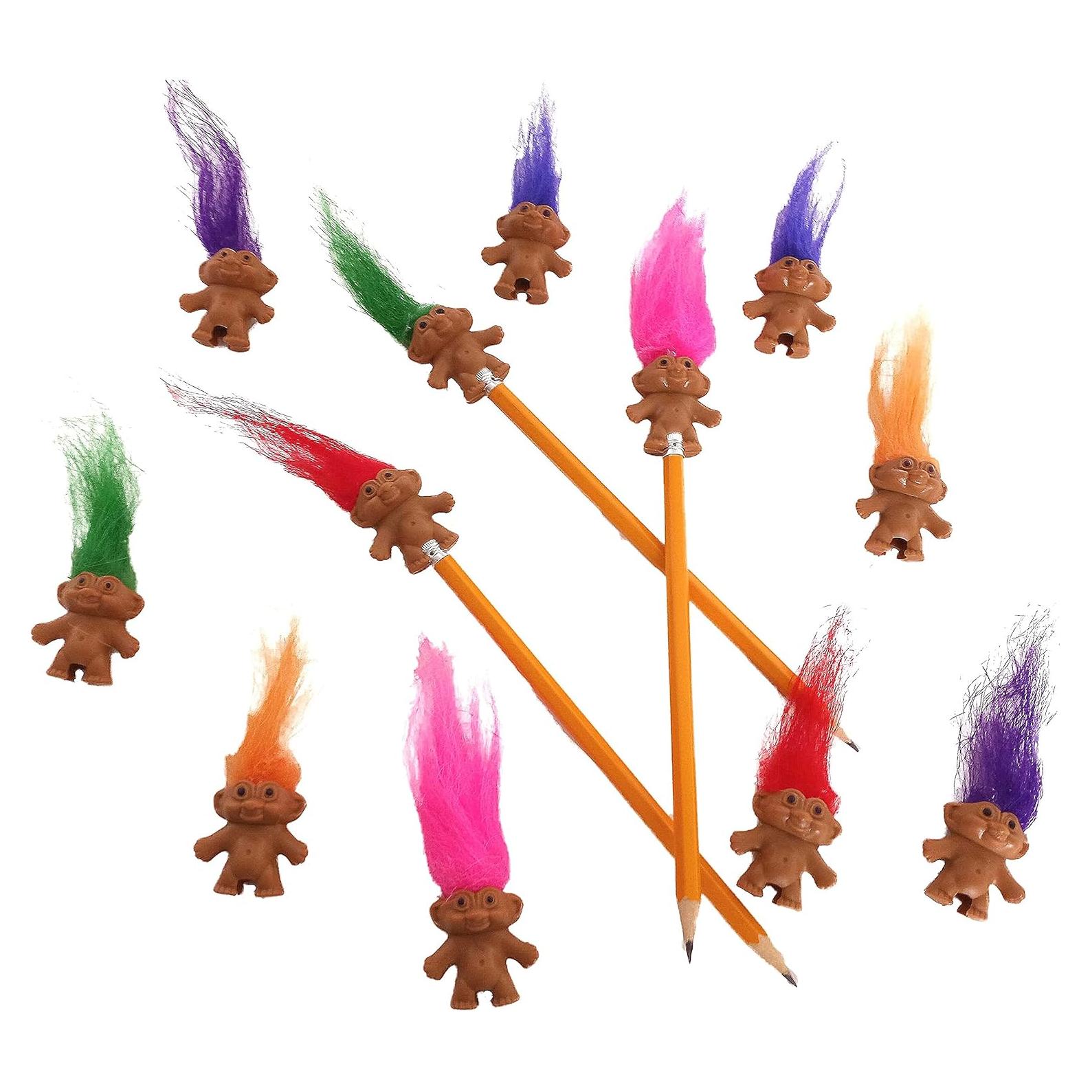 Mini Trolls Vintage de PVC - Paquete de 12 Piezas 3.81 cm