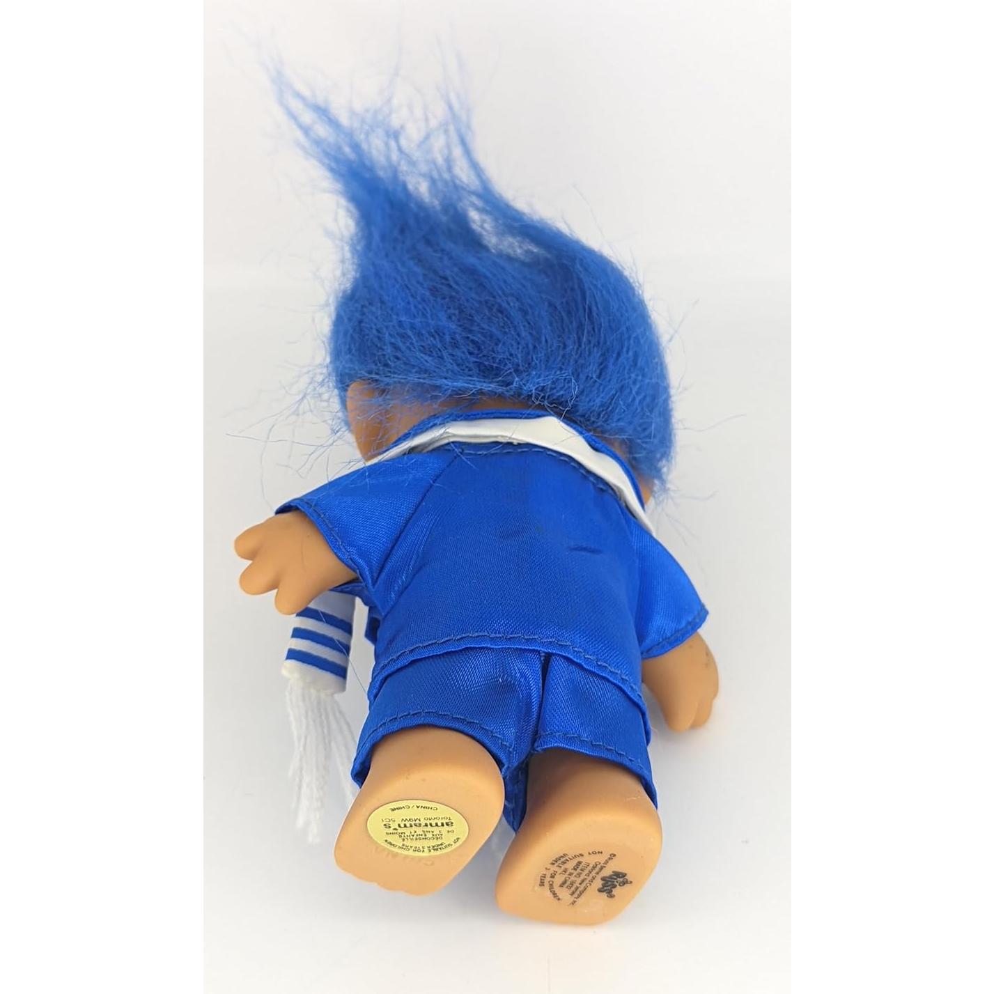 Muñeca Troll Russ Camo Vintage 12.7 cm Azul Retro