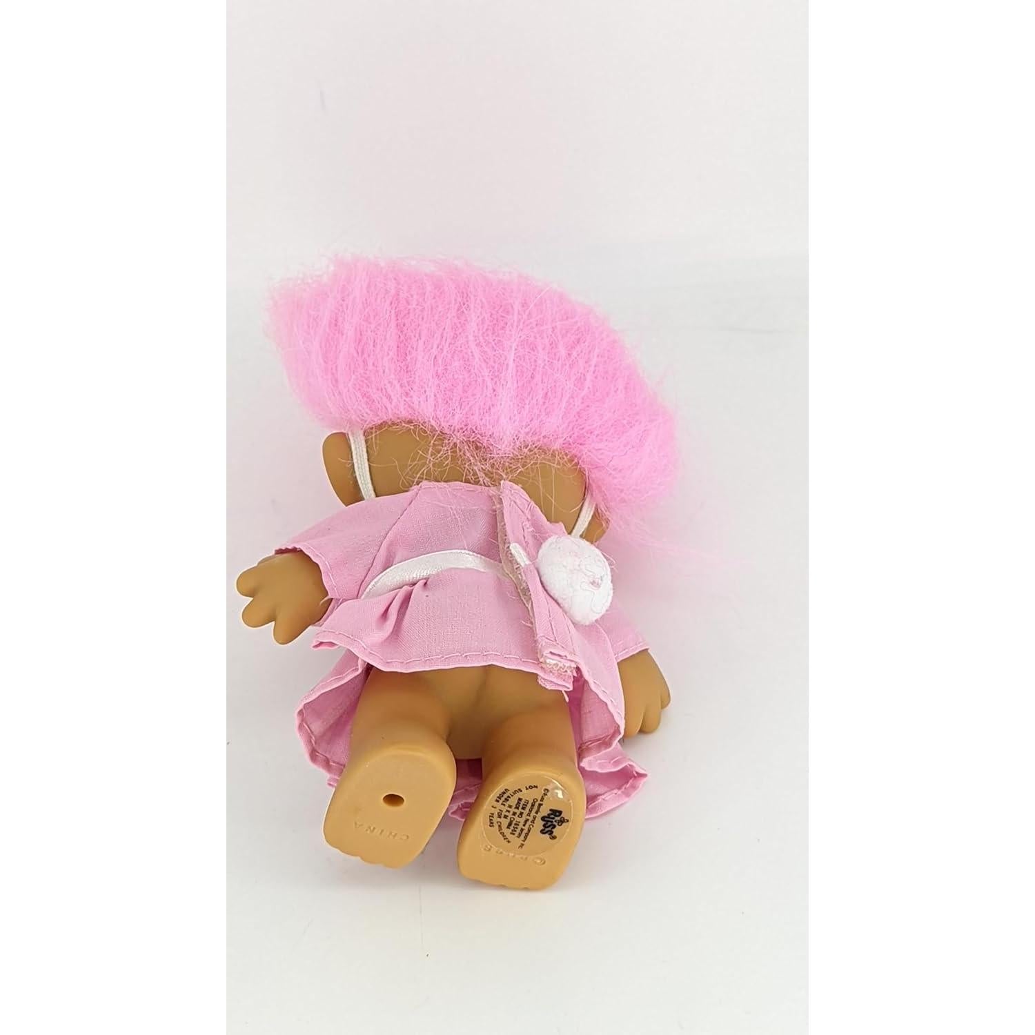 Muñeca Troll Russ Conejo de Pascua Cabello Rosa 12.7 cm