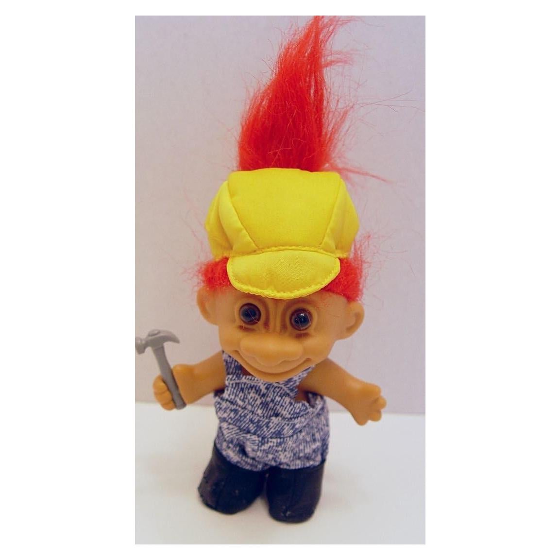 Muñeco Troll Carpintero Russ 11.43 cm Pelirrojo con Martillo